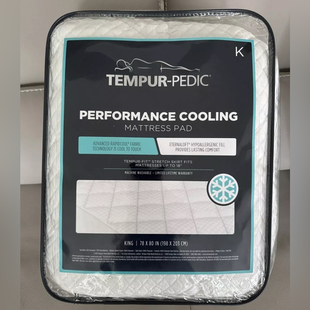 TEMPUR PEDIC White Tempurpedic Performance Cooling Pad KING